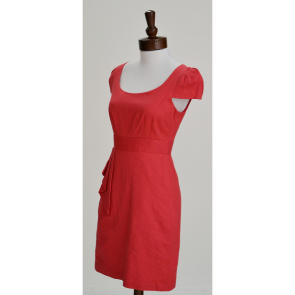 NWT Max Cleo Dress Coral Sheath Cotton Size 10 - Picture 5 of 7